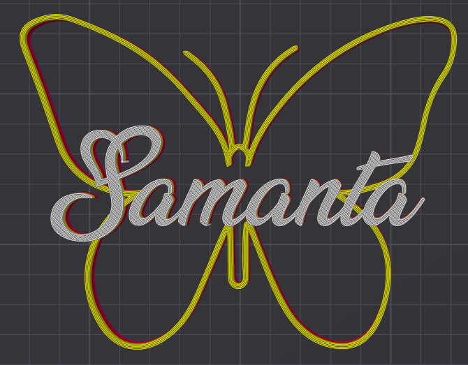 Miniatura 32 do modelo 3D Butterfly Name Personalized