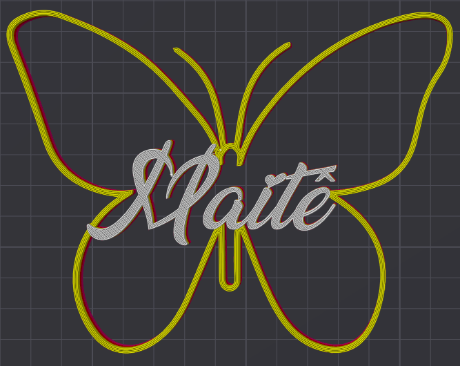 Miniatura 33 do modelo 3D Butterfly Name Personalized
