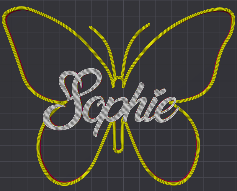 Miniatura 7 do modelo 3D Butterfly Name Personalized