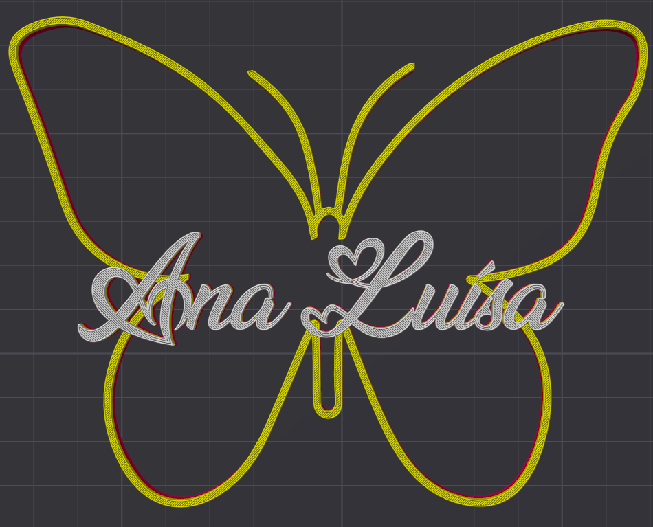 Miniatura 39 do modelo 3D Butterfly Name Personalized
