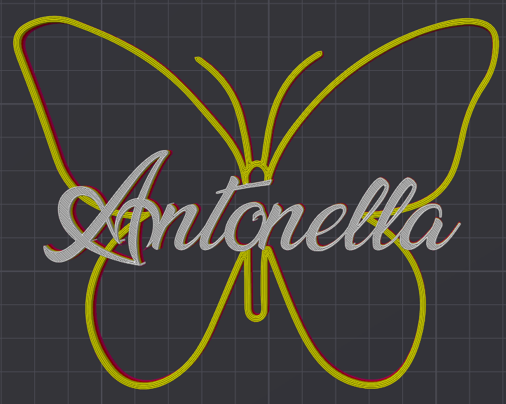 Miniatura 41 do modelo 3D Butterfly Name Personalized