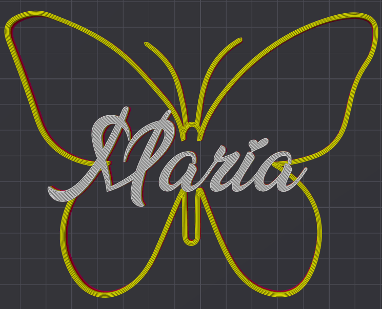 Miniatura 42 do modelo 3D Butterfly Name Personalized