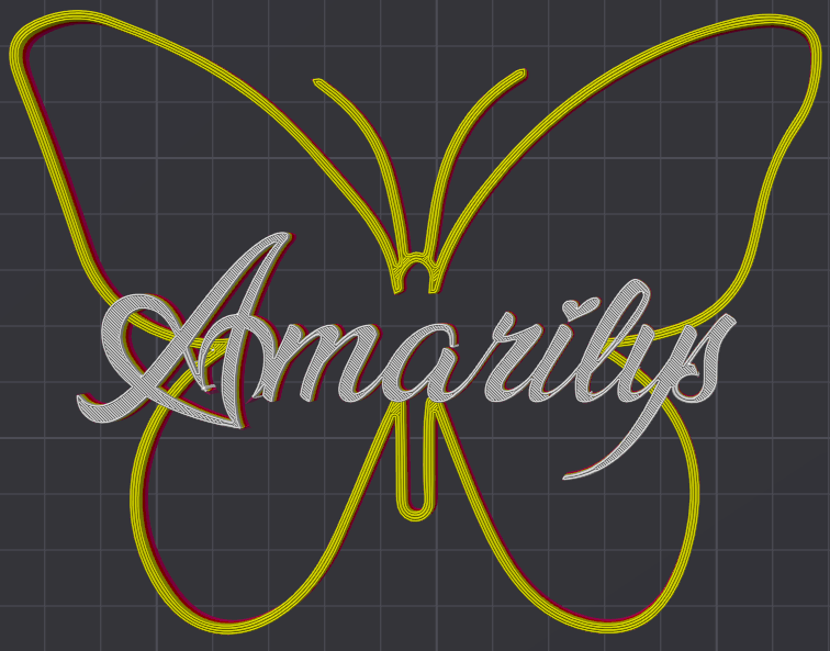 Miniatura 43 do modelo 3D Butterfly Name Personalized