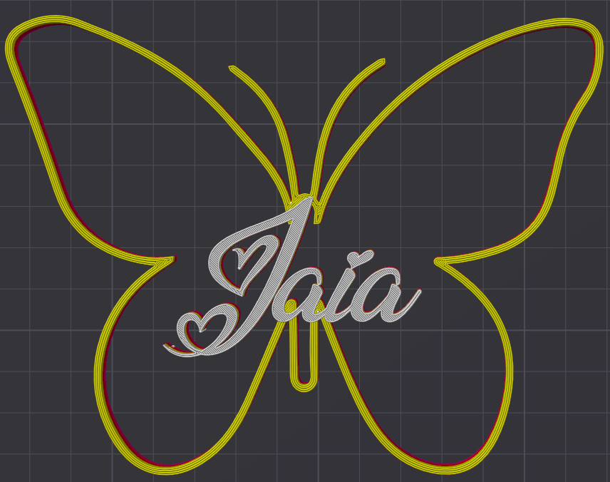 Miniatura 44 do modelo 3D Butterfly Name Personalized