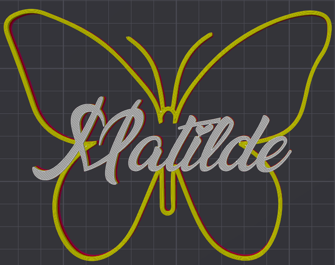 Miniatura 45 do modelo 3D Butterfly Name Personalized