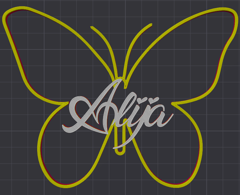 Miniatura 8 do modelo 3D Butterfly Name Personalized