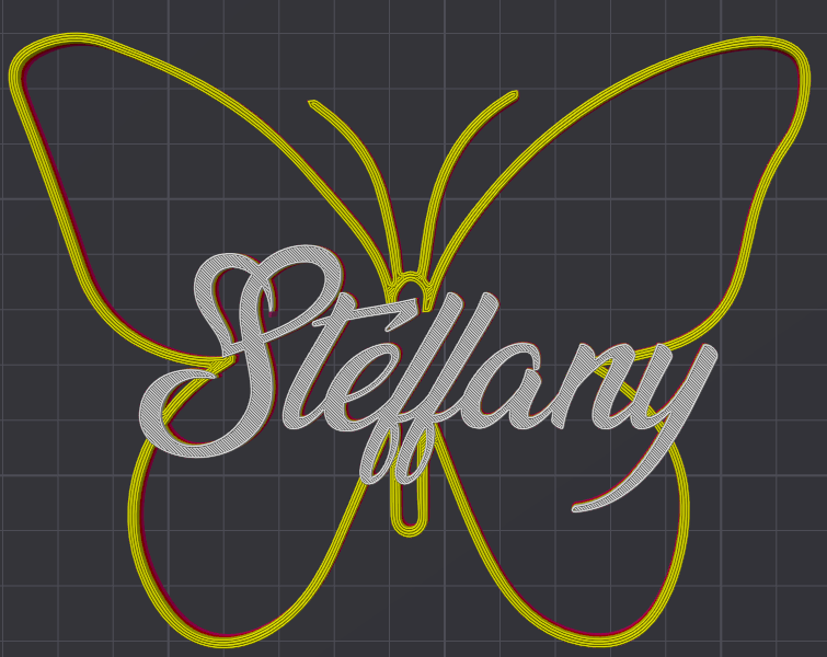 Miniatura 46 do modelo 3D Butterfly Name Personalized
