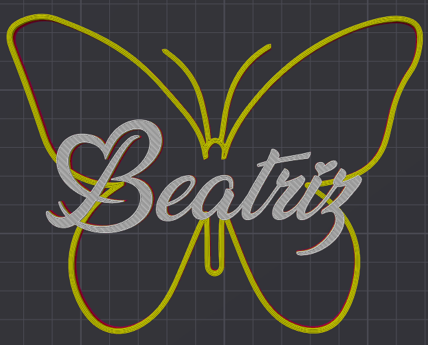 Miniatura 47 do modelo 3D Butterfly Name Personalized
