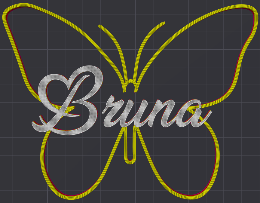 Miniatura 48 do modelo 3D Butterfly Name Personalized