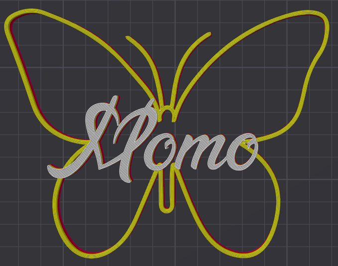Miniatura 49 do modelo 3D Butterfly Name Personalized
