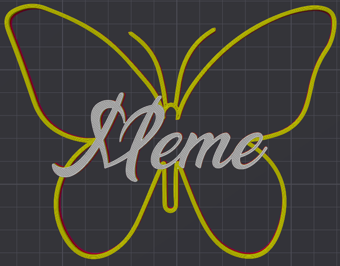 Miniatura 50 do modelo 3D Butterfly Name Personalized