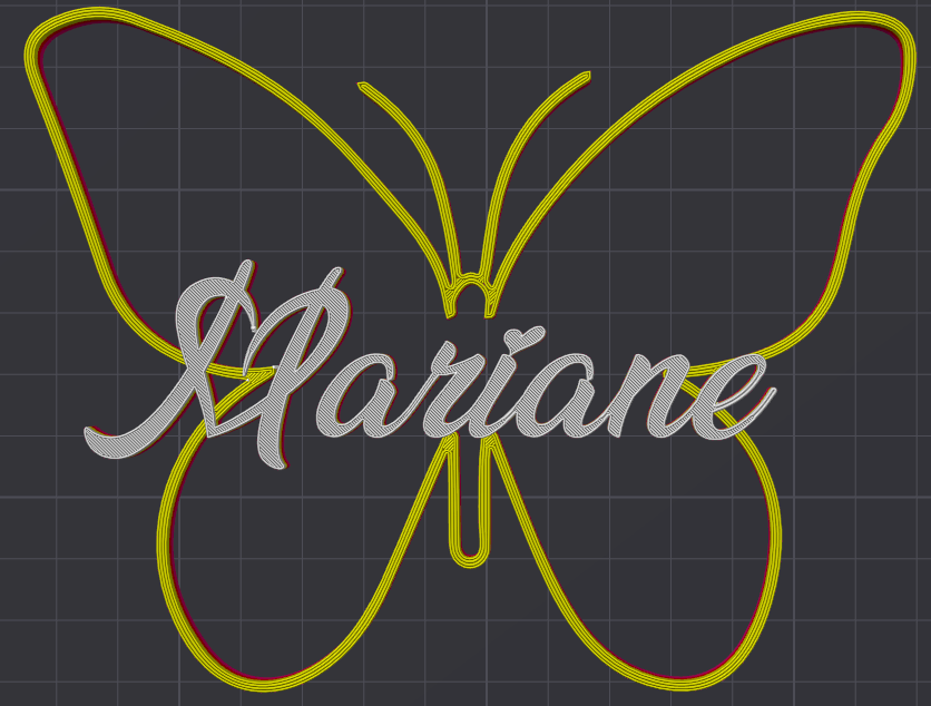 Miniatura 51 do modelo 3D Butterfly Name Personalized