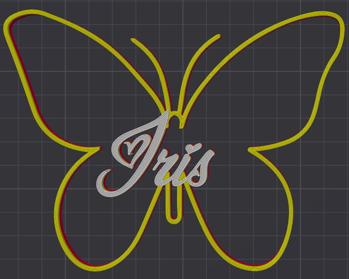 Miniatura 52 do modelo 3D Butterfly Name Personalized