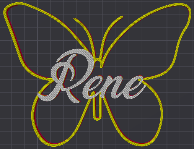 Miniatura 54 do modelo 3D Butterfly Name Personalized
