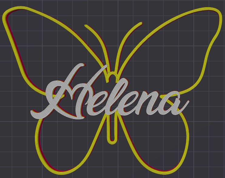 Miniatura 58 do modelo 3D Butterfly Name Personalized