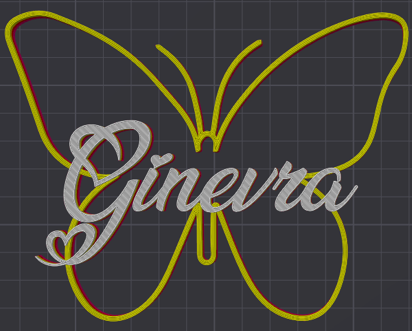 Miniatura 59 do modelo 3D Butterfly Name Personalized