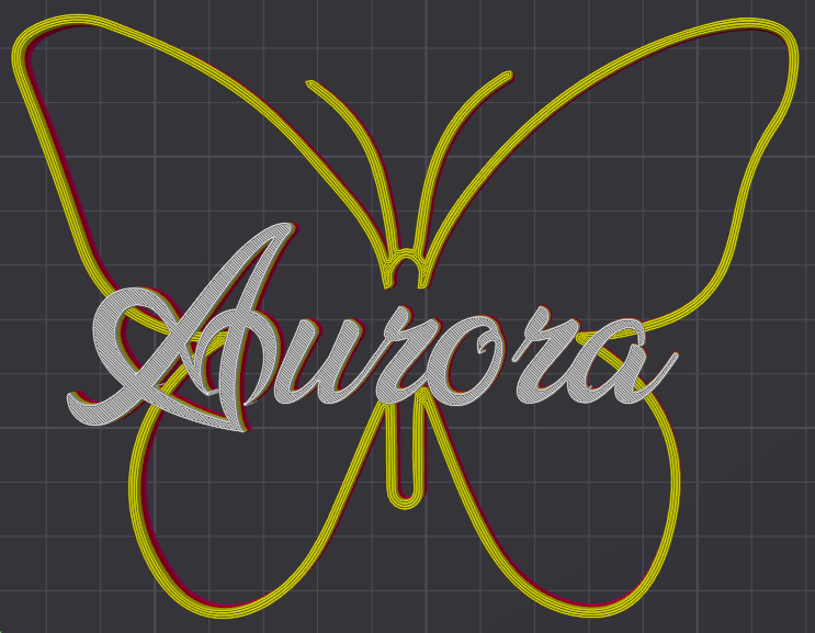 Miniatura 61 do modelo 3D Butterfly Name Personalized