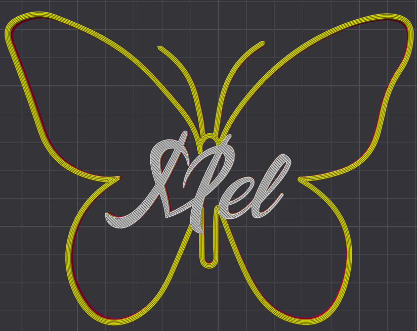 Miniatura 62 do modelo 3D Butterfly Name Personalized