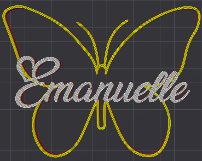 Miniatura 63 do modelo 3D Butterfly Name Personalized