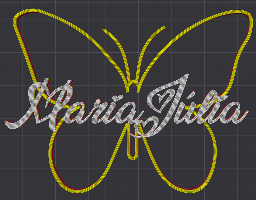 Miniatura 104 do modelo 3D Butterfly Name Personalized