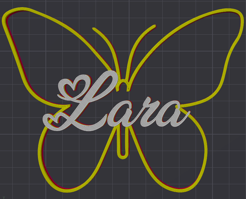 Miniatura 67 do modelo 3D Butterfly Name Personalized