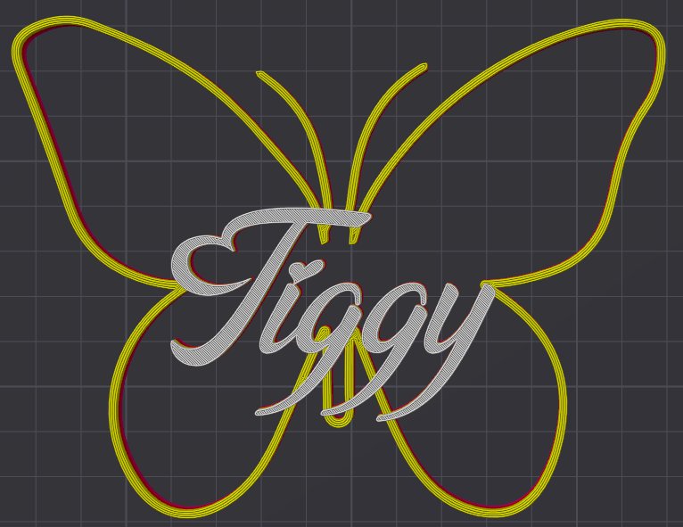 Miniatura 68 do modelo 3D Butterfly Name Personalized