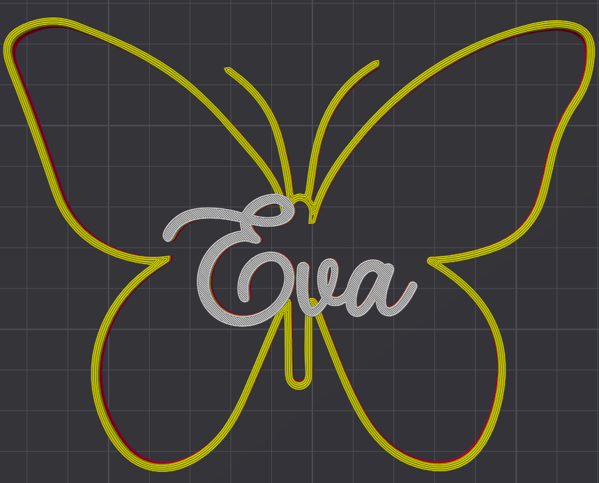 Miniatura 13 do modelo 3D Butterfly Name Personalized