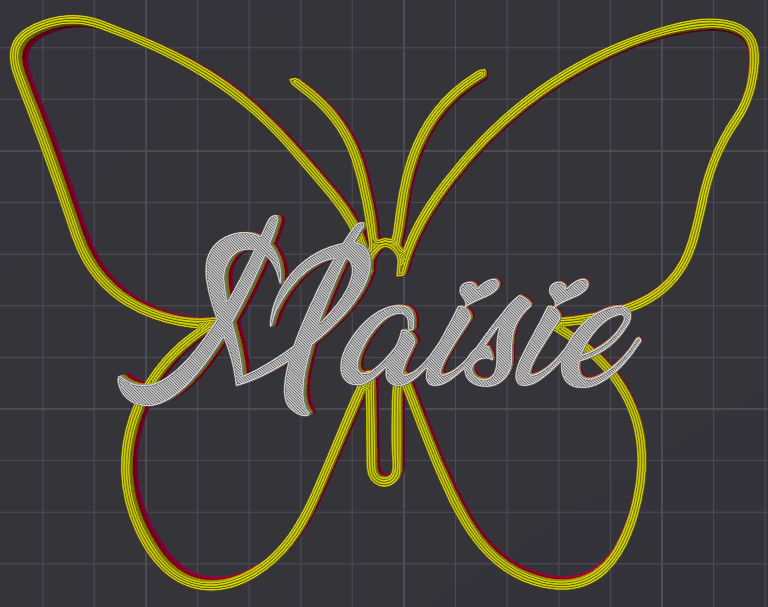 Miniatura 75 do modelo 3D Butterfly Name Personalized