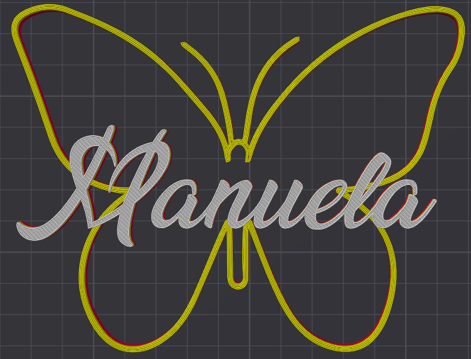 Miniatura 102 do modelo 3D Butterfly Name Personalized