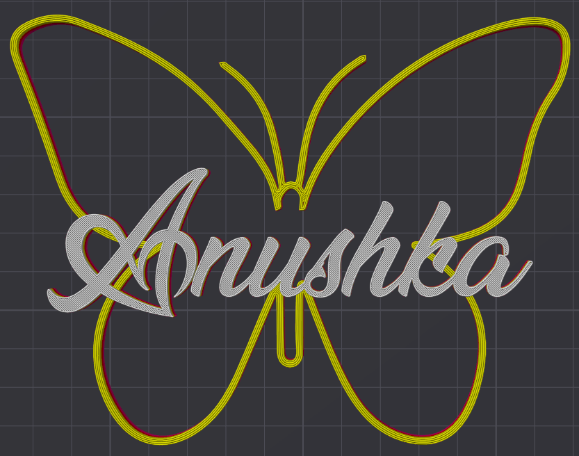 Miniatura 78 do modelo 3D Butterfly Name Personalized