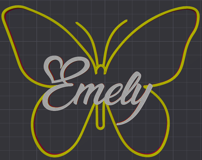 Miniatura 4 do modelo 3D Butterfly Name Personalized