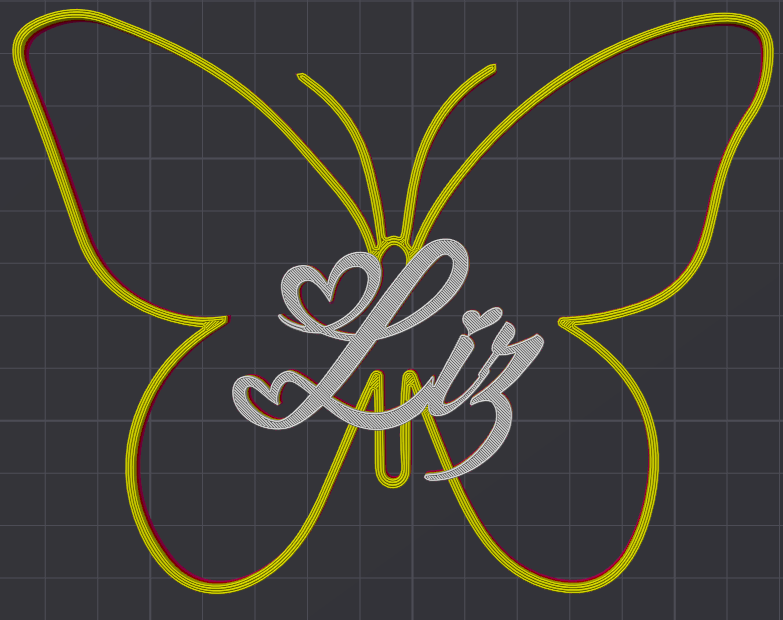 Miniatura 142 do modelo 3D Butterfly Name Personalized