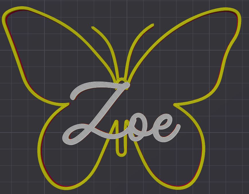 Miniatura 11 do modelo 3D Butterfly Name Personalized