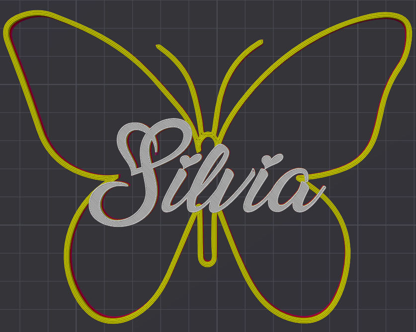 Miniatura 82 do modelo 3D Butterfly Name Personalized
