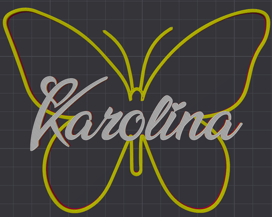 Miniatura 83 do modelo 3D Butterfly Name Personalized