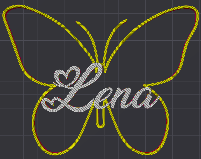 Miniatura 84 do modelo 3D Butterfly Name Personalized