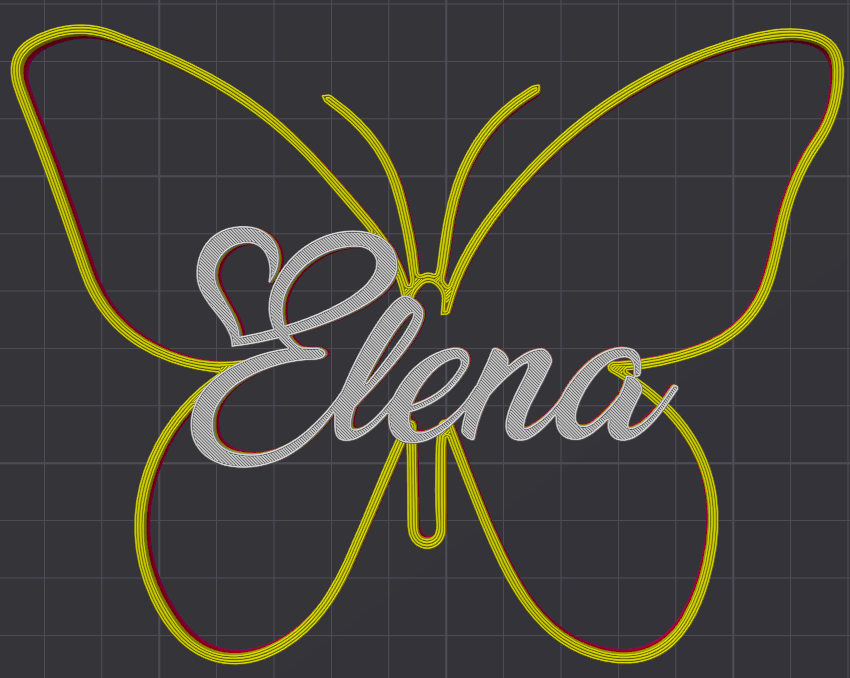 Miniatura 85 do modelo 3D Butterfly Name Personalized