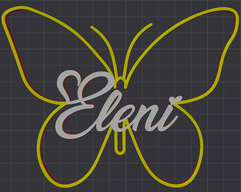 Miniatura 86 do modelo 3D Butterfly Name Personalized