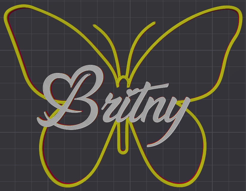 Miniatura 87 do modelo 3D Butterfly Name Personalized