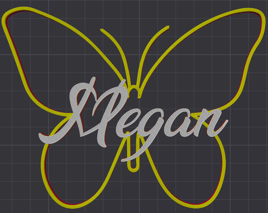 Miniatura 88 do modelo 3D Butterfly Name Personalized
