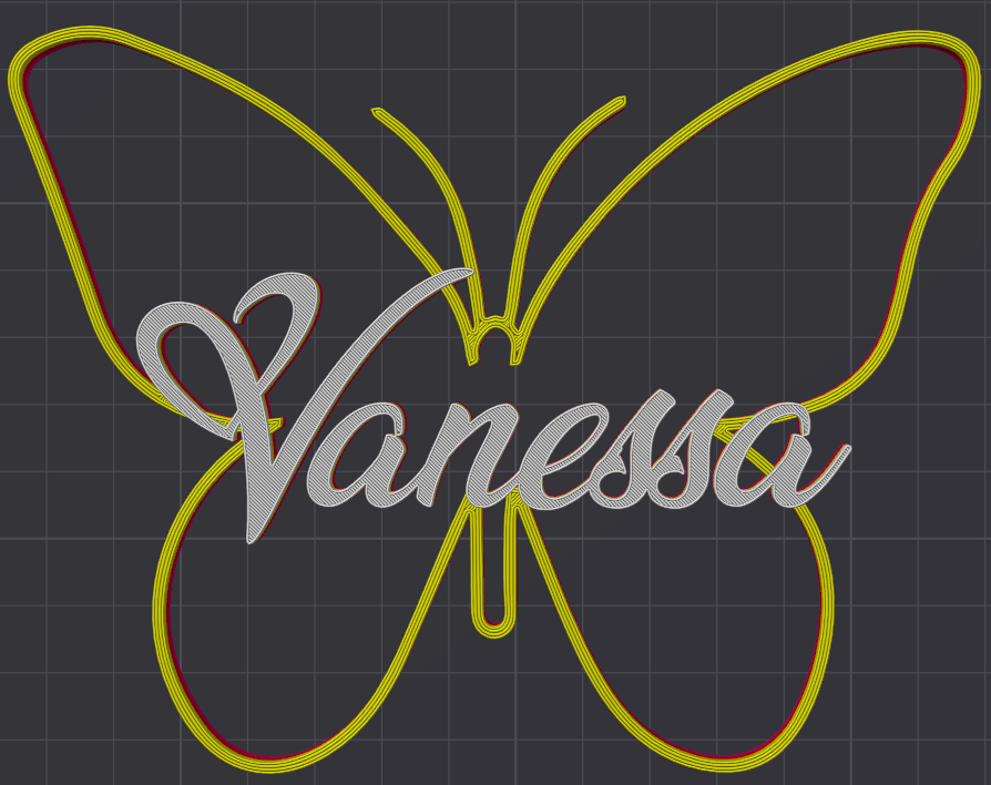 Miniatura 90 do modelo 3D Butterfly Name Personalized