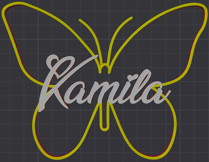 Miniatura 92 do modelo 3D Butterfly Name Personalized