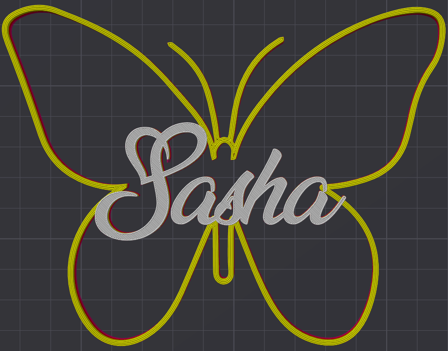 Miniatura 93 do modelo 3D Butterfly Name Personalized