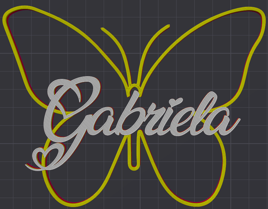 Miniatura 96 do modelo 3D Butterfly Name Personalized