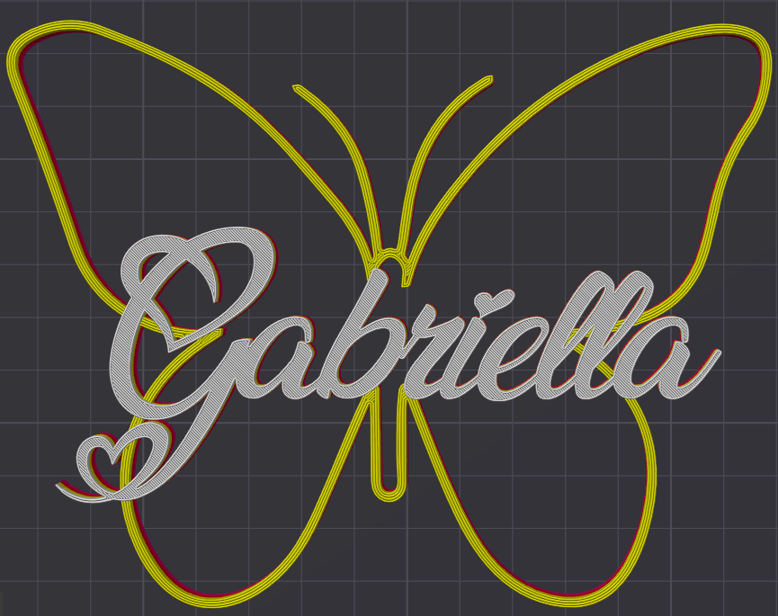 Miniatura 12 do modelo 3D Butterfly Name Personalized