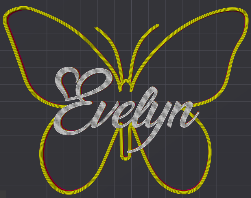 Miniatura 98 do modelo 3D Butterfly Name Personalized