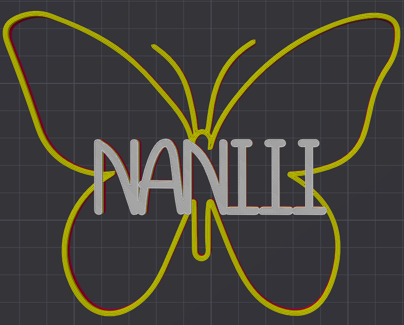 Miniatura 100 do modelo 3D Butterfly Name Personalized