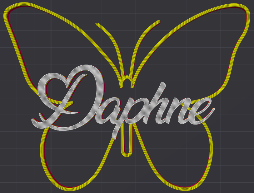 Miniatura 71 do modelo 3D Butterfly Name Personalized