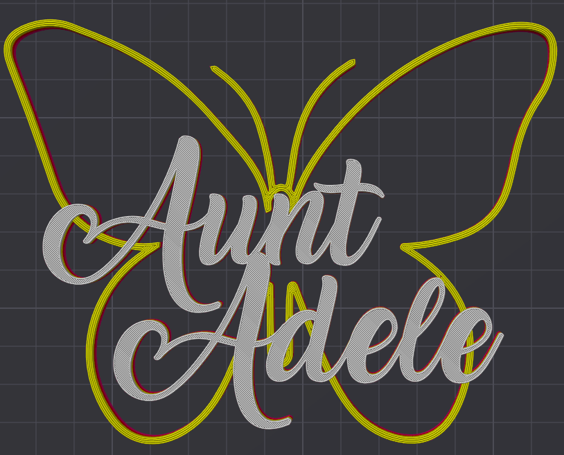 Miniatura 65 do modelo 3D Butterfly Name Personalized