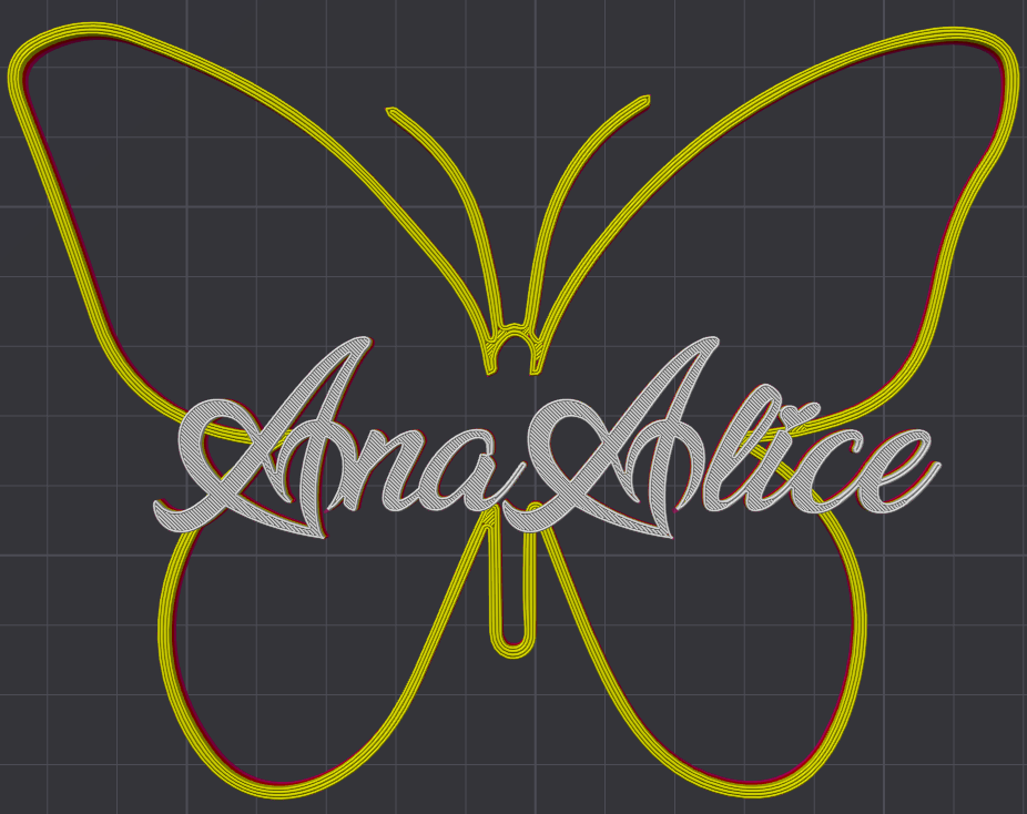 Miniatura 109 do modelo 3D Butterfly Name Personalized